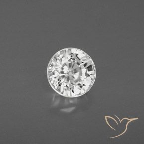 2.65 ct White Zircon Stone, Natural Zircon in Round Facet Shape for Sale