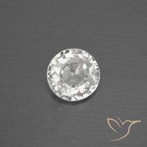 1.79 ct White Zircon Stone, Natural Zircon in Round Facet Shape for Sale