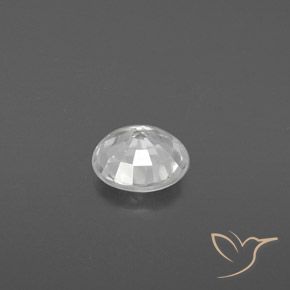 Zircon Gemstone in 7 mm (calibrated) Size for Sale, Zircon Stone in White Color