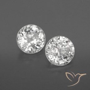 3.59 ctw White Zircon Stones, Natural Zircon in Round Facet Shape for Sale