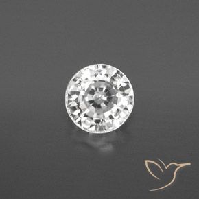 1.86ct Natural Warm White Zircon, Round, VVS