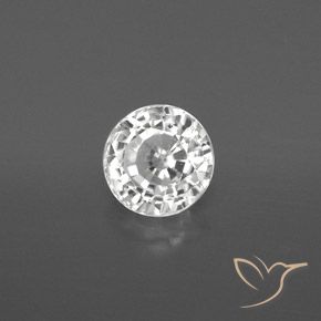1.86 ct White Zircon Stone, Natural Zircon in Round Facet Shape for Sale