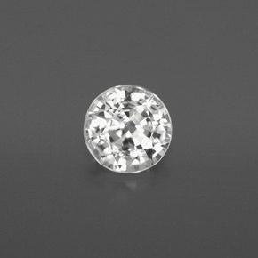 1.82 ct White Zircon Gemstone, Zircon Gem in Round Facet Shape for Sale.