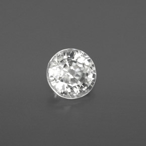 1.82 ct White Zircon Stone, Natural Zircon in Round Facet Shape for Sale