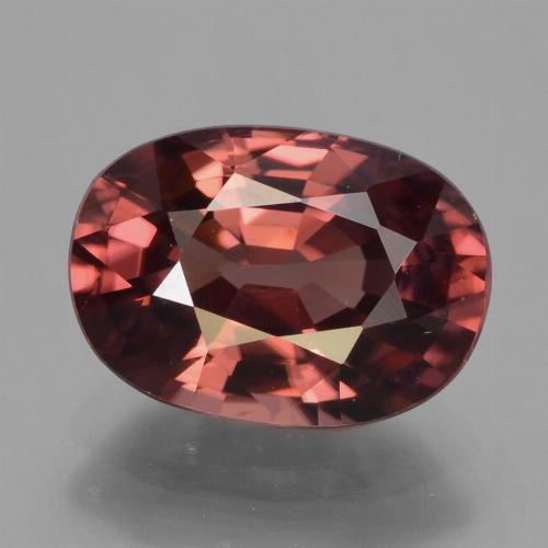 Medium Red Циркон Камень - 3.2ct Фасетный Овал (ID: 379621)