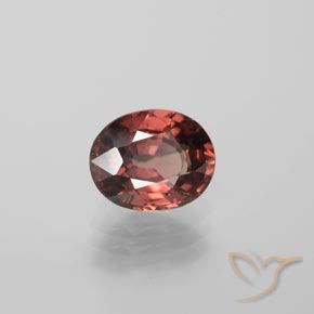 3.44 ct Red Zircon Stone, Natural Zircon in Oval Facet Shape for Sale