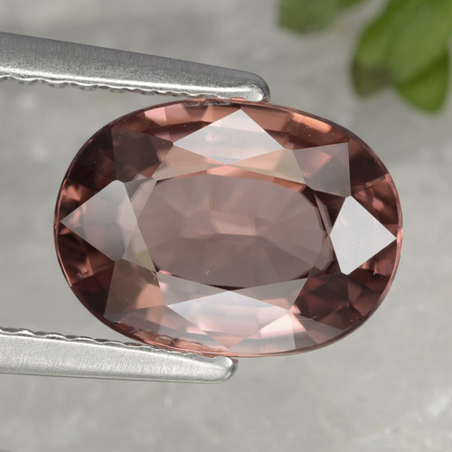 Rosado palo de rosa intenso Circón Gema - 3ct Forma ovalada (ID: 379628)