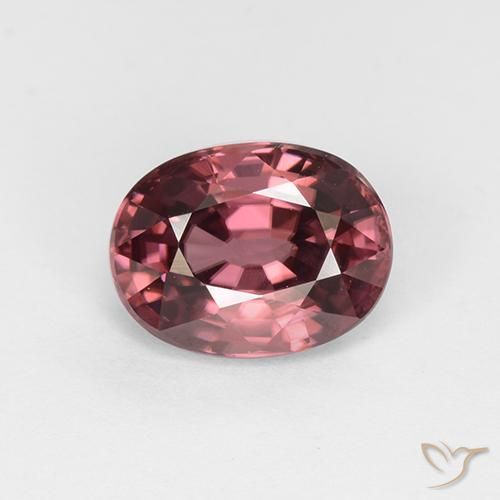 3.44 ct Red Zircon, 9.3 x 7.1 mm Oval Cut From Tanzania, Photo A