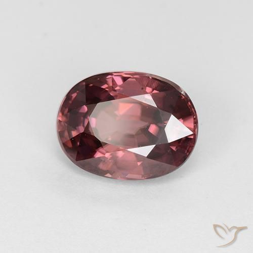 3.44 ct Red Zircon Stone, Natural Zircon in Oval Facet Shape for Sale