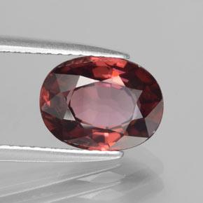 Merlot Red Zircon Gem - 3.5ct Oval Facet (ID: 379673)