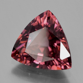 3.29 ct Pink Zircon Stone, Natural Zircon in Trillion Facet Shape for Sale