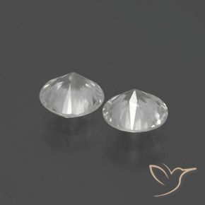 Zircon Gemstones in 6 mm (calibrated) Size for Sale, Zircon Stones in White Color