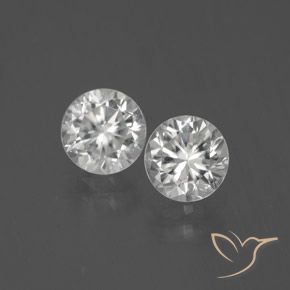2.71ctw Natural White Zircon, Round, VVS-VS