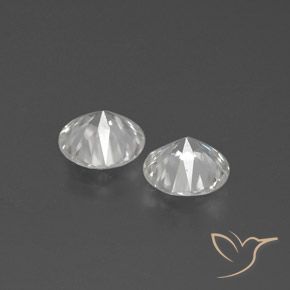 Zircon Gemstones in 6.5 mm (calibrated) Size for Sale, Zircon Stones in White Color