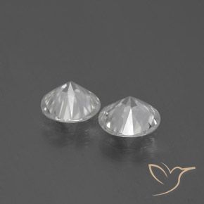 Zircon Gemstones in 6.5 mm (calibrated) Size for Sale, Zircon Stones in White Color