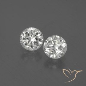 2.83ctw Natural White Zircon, Round, VVS-VS