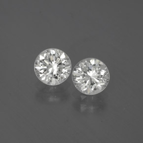 2.35 ct White Zircon Gemstone, Zircon Gem in Diamond-Cut Shape for Sale.