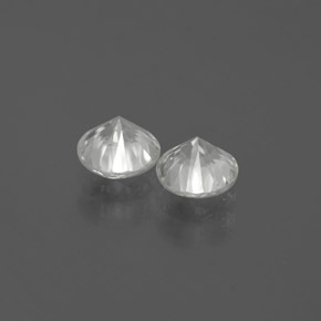 Zircon Gemstone in 6 mm (calibrated) Size for Sale, Zircon Stone in White Color
