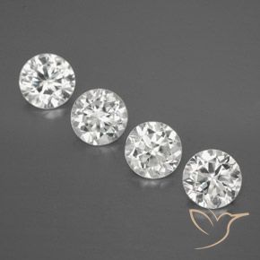 5.28 ctw White Zircon Stones, Natural Zircon in Diamond-Cut Shape for Sale