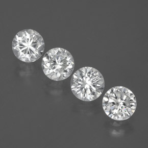 Bianco Zircone Gem - 1.1ct Taglio brillante (ID: 380619)