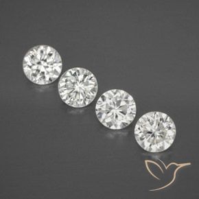 4.63 ctw White Zircon Stones, Natural Zircon in Diamond-Cut Shape for Sale