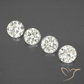 4.31 ctw White Zircon Stones, Natural Zircon in Diamond-Cut Shape for Sale