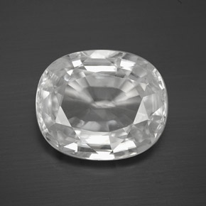 Weiß Zirkon Edelstein - 13.8ct Oval facettiert (ID: 381426)