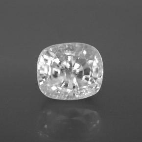 10.21 ct White Zircon Gemstone, Zircon Gem in Cushion-Cut Shape for Sale.