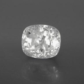 10.21 ct White Zircon Stone, Natural Zircon in Cushion-Cut Shape for Sale
