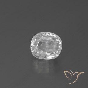 3.29ct Natural White Zircon, Cushion, VS