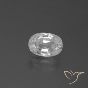 3.36ct Natural White Zircon, Oval, VVS