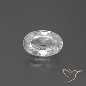 2.64ct Natural Warm White Zircon, Oval, VVS
