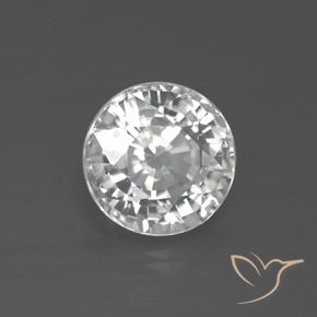 2.53 ct White Zircon Stone, Natural Zircon in Round Facet Shape for Sale