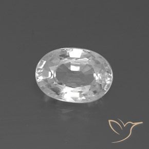 2.25ct Natural White Zircon, Oval, VVS