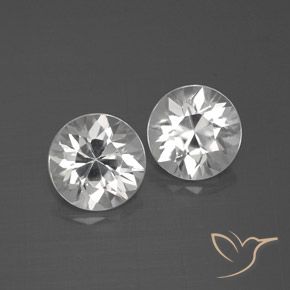 4.12 ct White Zircon, 7.3 mm Diamond Cut From Cambodia, Photo A