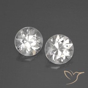 4.12 ctw White Zircon Stones, Natural Zircon in Diamond-Cut Shape for Sale