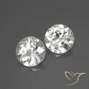 4.19 ctw White Zircon Stones, Natural Zircon in Diamond-Cut Shape for Sale