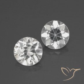 4.83 ctw White Zircon Stones, Natural Zircon in Diamond-Cut Shape for Sale