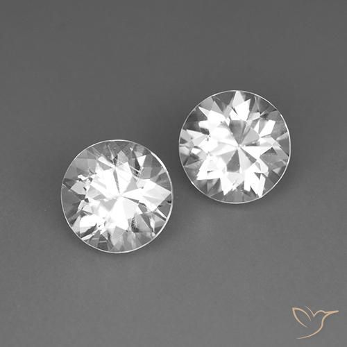 4.21 ctw White Zircon Stones, Natural Zircon in Diamond-Cut Shape for Sale