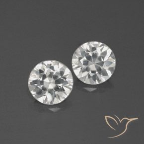 3.51 ct White Zircon, 6.9 mm Diamond Cut From Cambodia, Photo A
