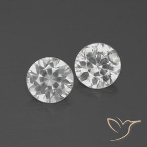 3.88 ct White Zircon, 7.1 mm Diamond Cut From Cambodia, Photo A