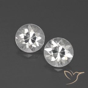 4.45 ct White Zircon, 7.4 mm Diamond Cut From Cambodia, Photo A
