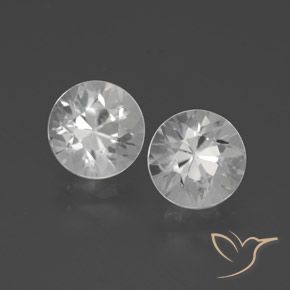 3.79ctw Natural White Zircon, Round, VVS-VS
