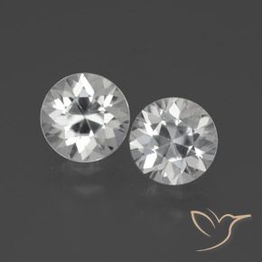 3.81 ct White Zircon, 7.1 mm Diamond Cut From Cambodia, Photo A