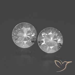 4.46ctw Natural White Zircon, Round, VVS-VS