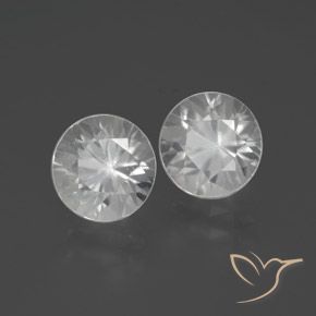 4.46 ctw White Zircon Stones, Natural Zircon in Diamond-Cut Shape for Sale