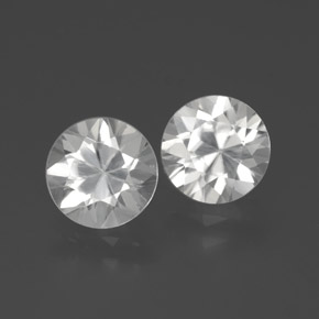 4.45 ct White Zircon Stone, Natural Zircon in Diamond-Cut Shape for Sale
