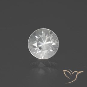 2.31ct Natural White Zircon, Round, VVS-VS