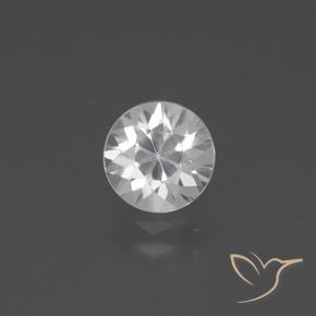 2.39ct Natural White Zircon, Round, VVS-VS