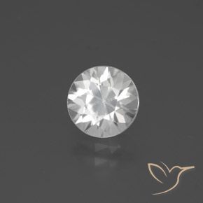 2.39 ct White Zircon Stone, Natural Zircon in Diamond-Cut Shape for Sale